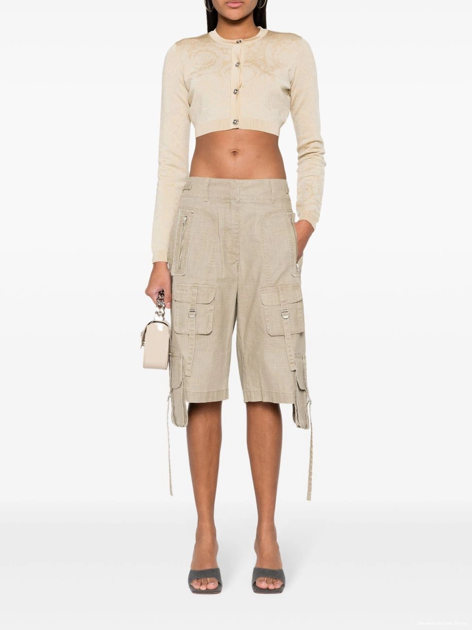 Cheap cardigan lurex Barocco Versace cropped Women 0730